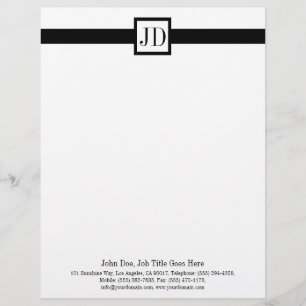 Papel Timbrado Cartão de visita de harmonização do monograma d