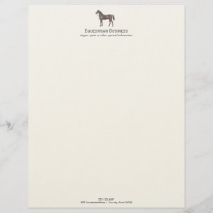 Papel Timbrado Cartão de Visita de Negócios Equestres Cavalo Marr