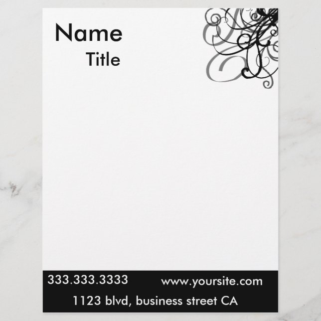 Papel Timbrado cartazes elegantes (Frente)