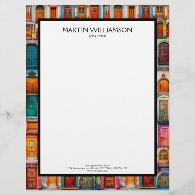 Papel Timbrado Casa nova moderna profissional dos bens (Frente)