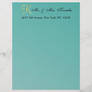 Papel Timbrado Casamento Fab Teal Green