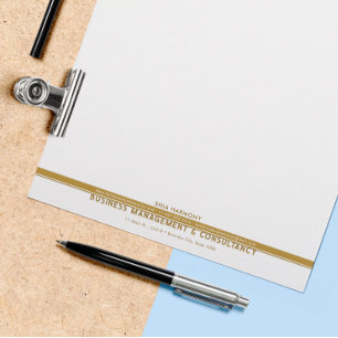 Papel Timbrado Castanho Dourado profissional e corporativo