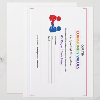 Papel Timbrado Certificado de Valor Respeito Cabeçalho