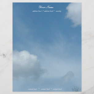 Papel Timbrado céu azul lindo e nuvens
