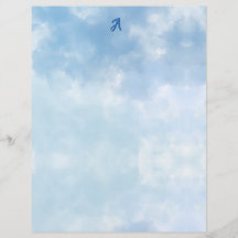 Céu Azul Suave Nuvem Aquarela