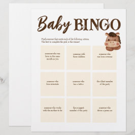 Papel Timbrado Chá de fraldas personalizado do jogo do bingo mode