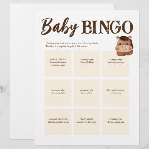 Papel Timbrado Chá de fraldas personalizado do jogo do bingo mode