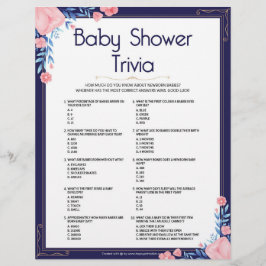 Papel Timbrado Chá de fraldas Trivia [Quadro Floral]
