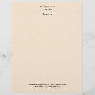 Papel Timbrado Champanhe Profissional Simples
