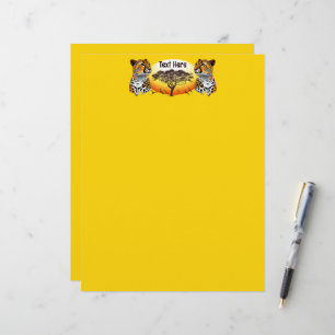 Papel Timbrado Cheetah African Feline Wild Animal