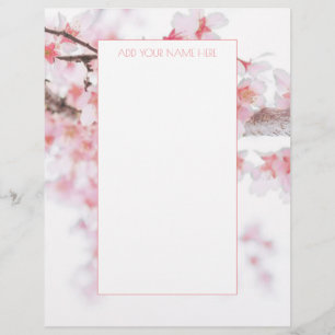 PAPEL TIMBRADO CHERRY BLOSSOM LETTERHEAD