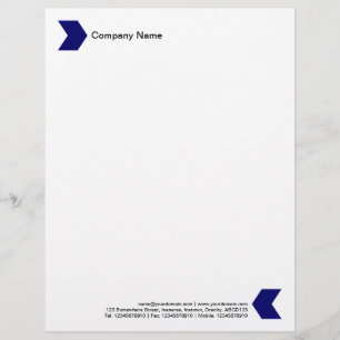 Papel Timbrado Chevron - Azul Marinho Escuro