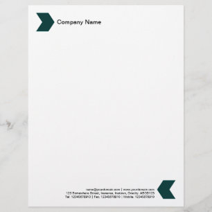 Papel Timbrado Chevron - Verde Escuro