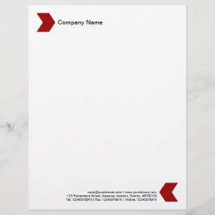 Papel Timbrado Chevron - Vermelho Rubi