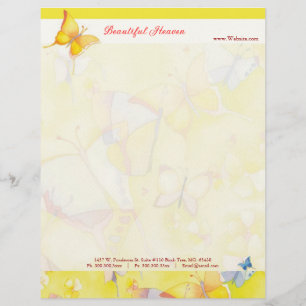 Papel Timbrado Chic Butterfly Spa ou Cosmetology Business