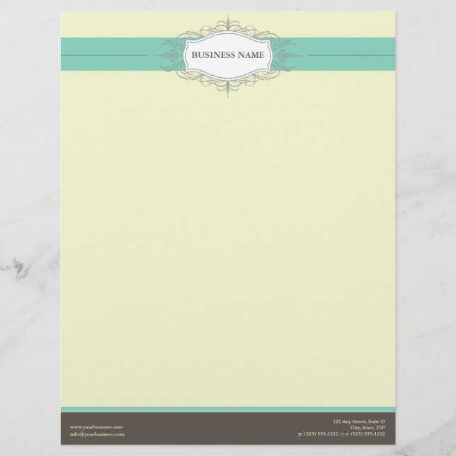 Papel Timbrado Chic Deco - Cabeça Personalizada (Frente)
