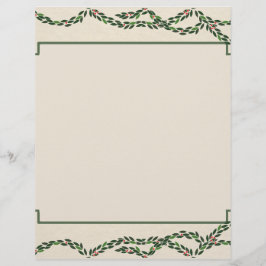 Papel Timbrado Christmas Garland