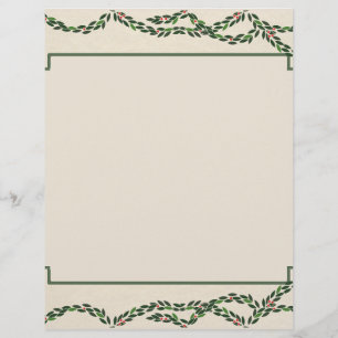 Papel Timbrado Christmas Garland