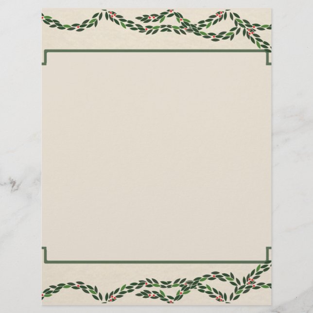 Papel Timbrado Christmas Garland (Frente)
