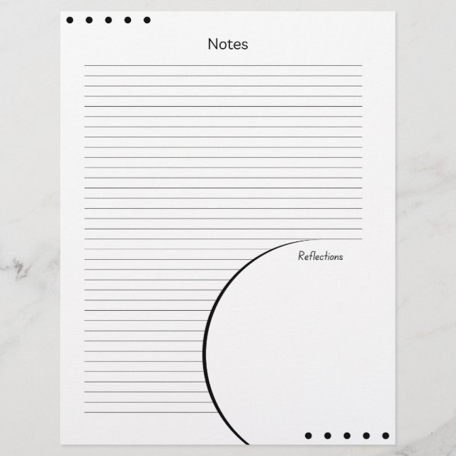 Papel Timbrado Church Service Christian Bolinhas Negras (Frente)