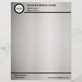 Papel Timbrado Cinza Prateado Sombreado Minimalista