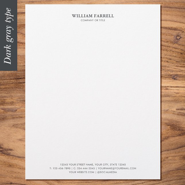 Papel Timbrado Cinza tradicional tradicional clássica (Criador carregado)