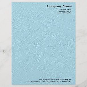 Papel Timbrado Circuito - Azul