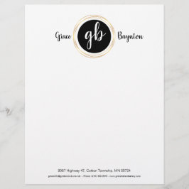 Papel Timbrado Círculo do Ouro, logótipo do monograma