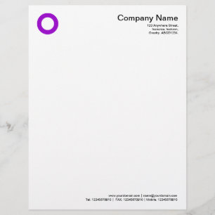 Papel Timbrado Círculo Negrito - Roxo