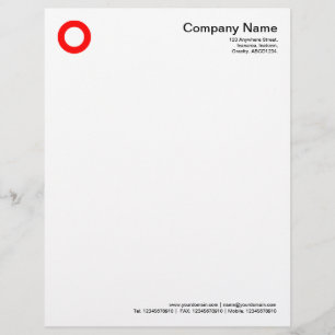 Papel Timbrado Círculo Negrito - Vermelho