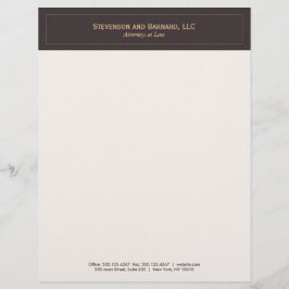 Papel Timbrado Clássico e Castanho Profissional