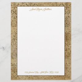 Papel Timbrado Clássico Moderno Tan Granite Letterhead