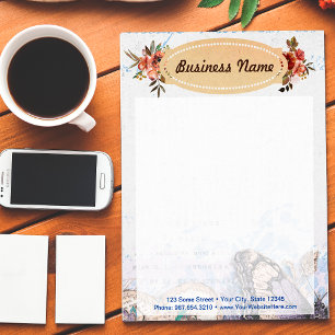 Papel Timbrado Clássico Vintage Floral Watercolor Personalizado