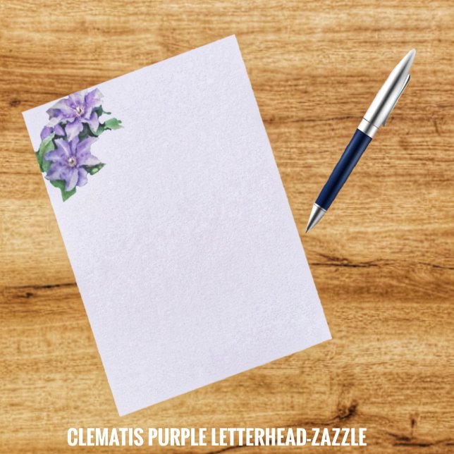 Papel Timbrado Clematis Purple (Criador carregado)