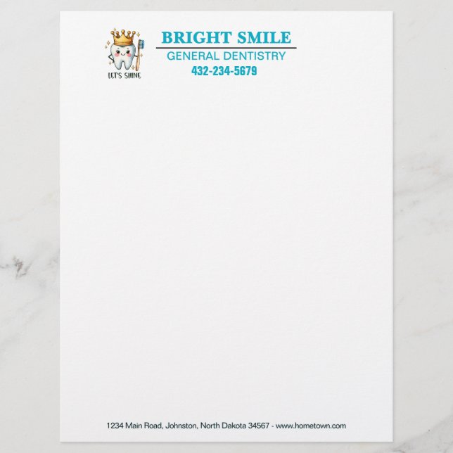 Papel Timbrado Clínica Odontológica (Frente)