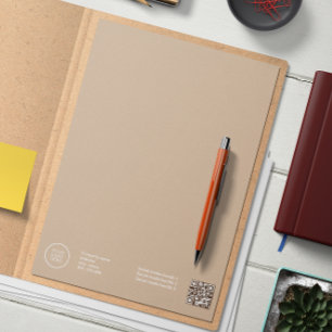 Papel Timbrado Código Qr do logotipo corporativo Elegante