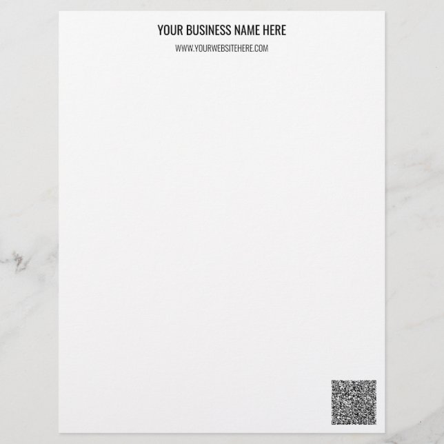Papel Timbrado Código QR e Texto Personalizado Personalizado Pers (Frente)