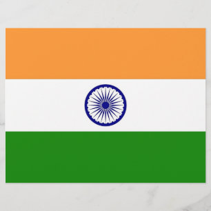 Papel timbrado com a Bandeira da Índia