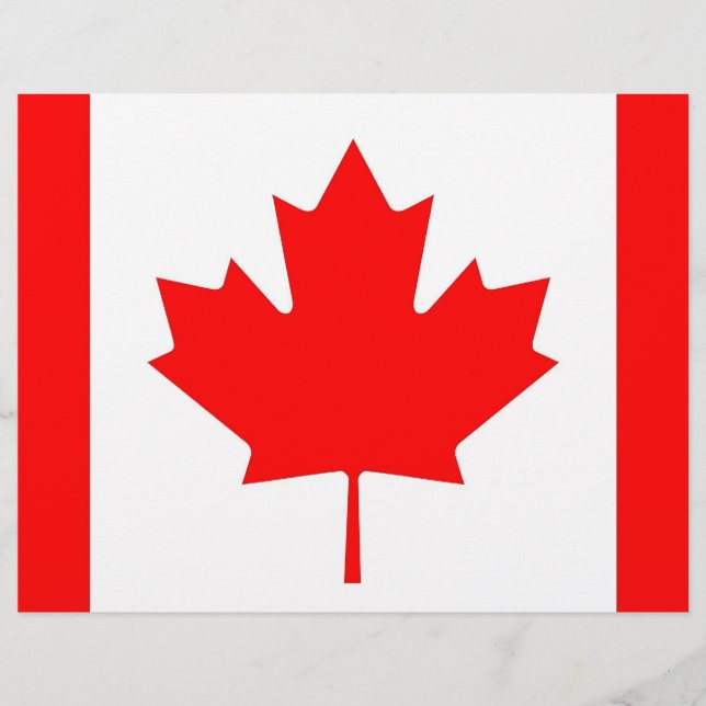 Papel timbrado com a Bandeira do Canadá (Frente)