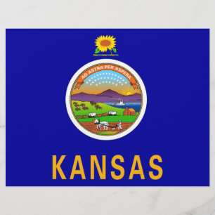 Papel timbrado com a Bandeira do Kansas, EUA