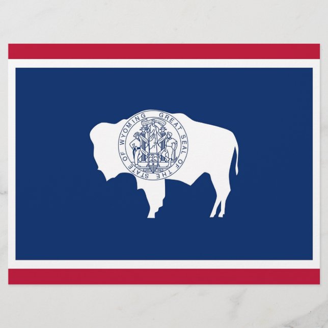 Papel timbrado com a Bandeira do Wyoming, EUA (Frente)