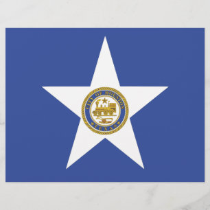 Papel Timbrado com Bandeira de Houston, EUA