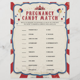 Papel Timbrado Combinação de doces de gravidez [Tema de circo]