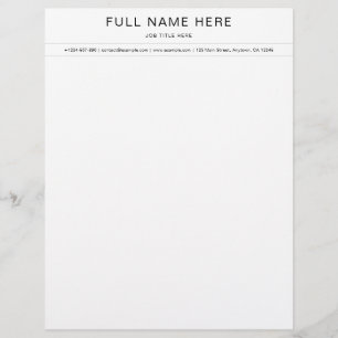 Papel Timbrado Comercial Elegante com Informações