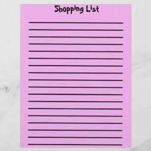 Papel Timbrado Comprando Lista Letterhead Rosa
