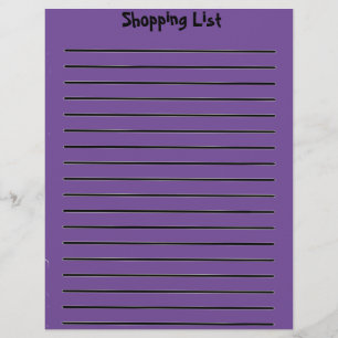 Papel Timbrado Comprando Lista Letterhead Roxo