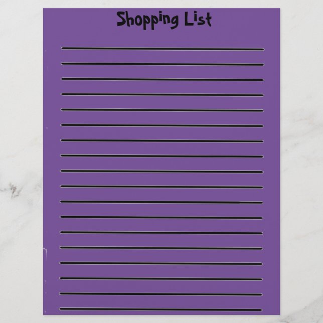 Papel Timbrado Comprando Lista Letterhead Roxo (Frente)