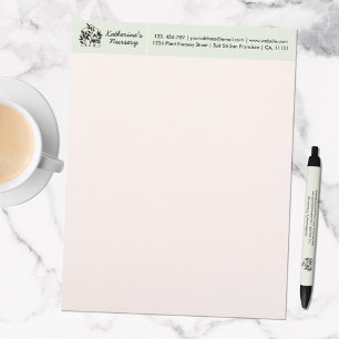 Papel Timbrado Compro de Planta Abstrato de Moderno com Endereço