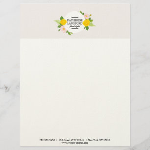 Papel Timbrado Conjunto de negócios Salão de beleza Floral mínimo