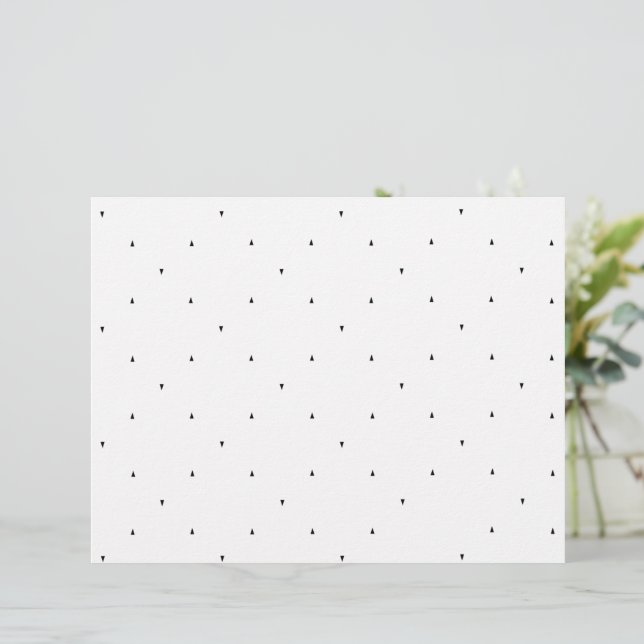 Papel Timbrado Conjunto de Pastas com Padrão de Triângulo Minimal (Em pé/Frente)
